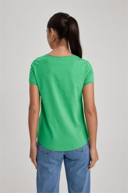 Regular Fit V Neck Short Sleeve T-Shirt