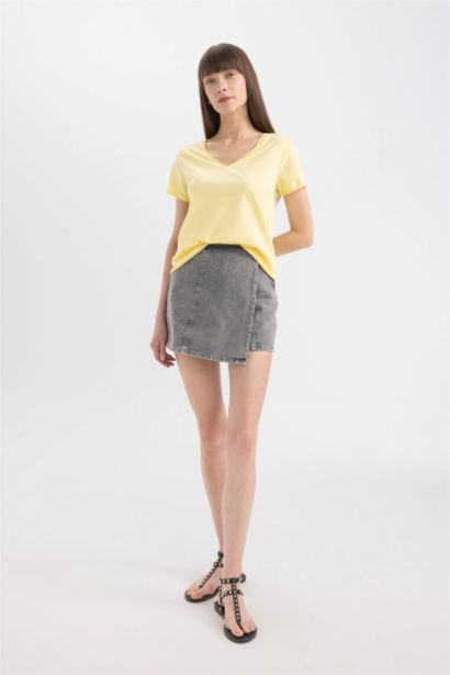 Regular Fit V-neck Short Sleeve T-Shirt