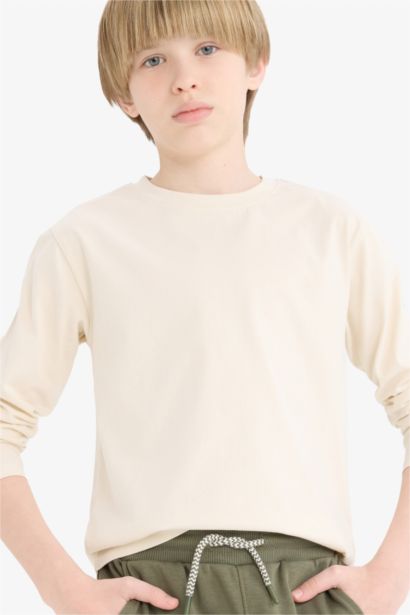 Boy Crew Neck Long Sleeve Basic T-Shirt