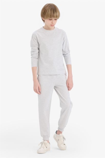 تيشيرت اولادي بيزك كم طويل قصة عادية برقبة مستديرة