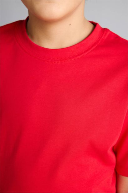 T-shirt basique à col rond pour garçon