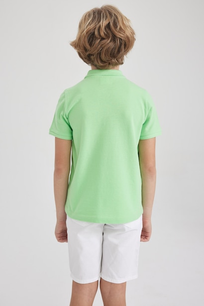 Boy Regular Fit Polo Neck Pique Short Sleeved Polo T-Shirt