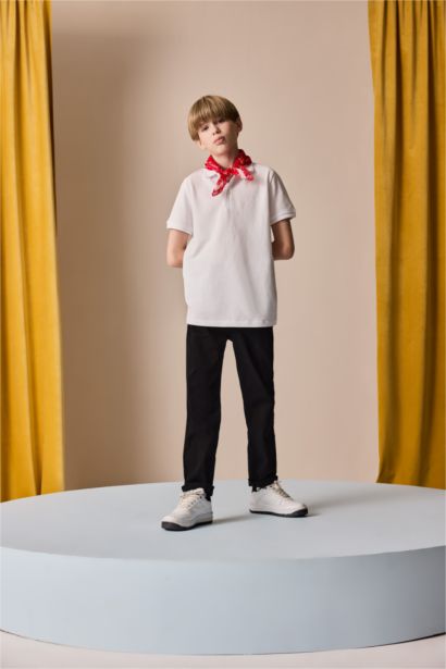 Boy Regular Fit Polo Collar Pique Polo T-Shirt