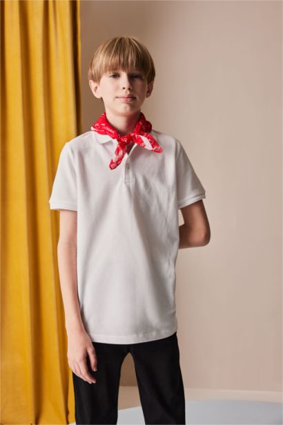 Boy Regular Fit Polo Collar Pique Polo T-Shirt
