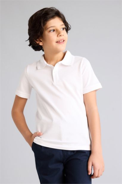 تيشيرت بولو نص كم بيكيه بيزك قصة عادية