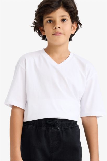 Boy Regular Fit V Neck Short Sleeve T-Shirt