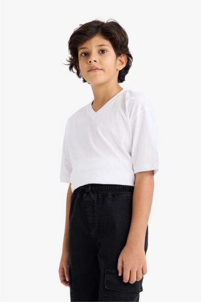 Boy Regular Fit V Neck Short Sleeve T-Shirt