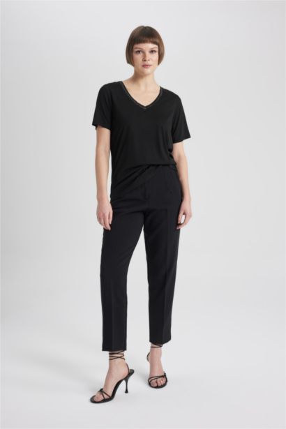 Regular Fit V Neck Short Sleeve T-Shirt