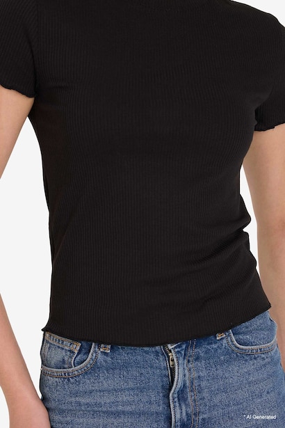 تيشيرت مضلع مخصر سليم فيت
