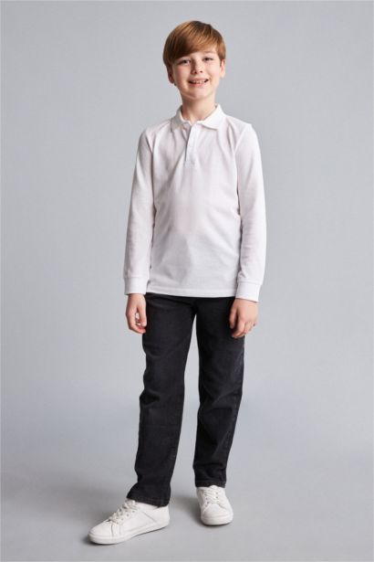 Regular Fit Long Sleeve Polo T-Shirt