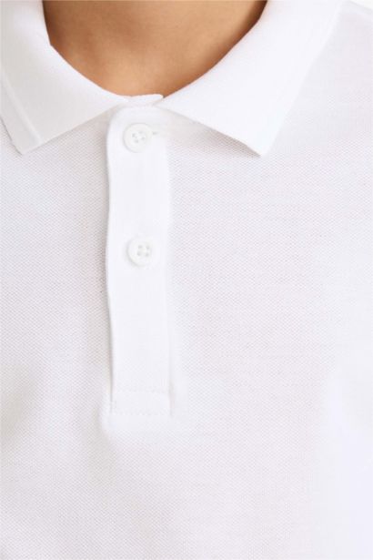 تيشيرت بولو أولاد بكم طويل بقصة عادية