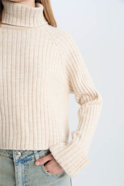 Pull tricot Oversize à col roulé Coupe ample