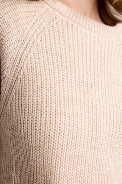 Regular Fit Long Sleeve Basic Knit Pullover
