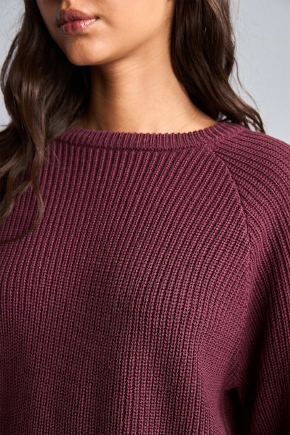 Regular Fit Crew Neck Basic Plain Knit Pullover