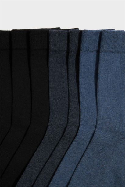 Erkek Basıc Düz 7'li Uzun Çorap