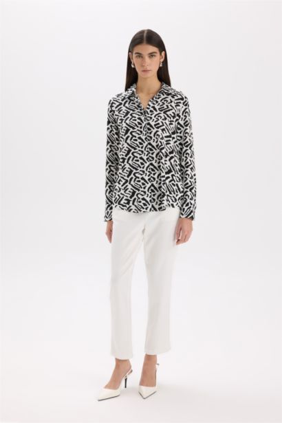 Regular Fit Shirt Collar Long Sleeve Shirt