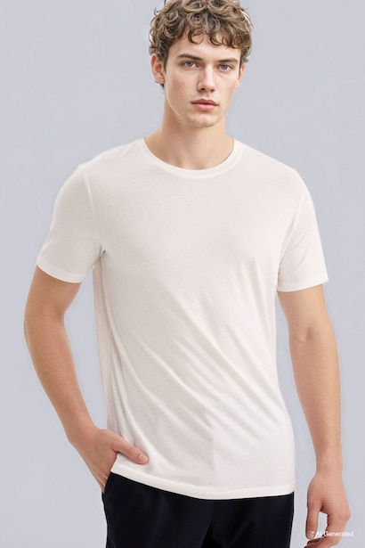 Slim Fit Crew Neck Short Sleeve T-Shirt