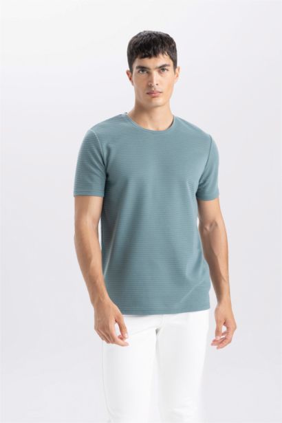 Slim Fit Crew Neck Basic Short Sleeve T-Shirt