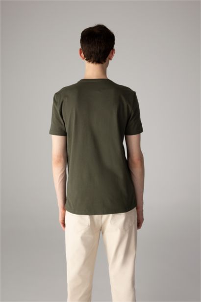%100 Pamuk Slim Fit Dar Kesim V Yaka Basic Düz Kısa Kollu Tişört