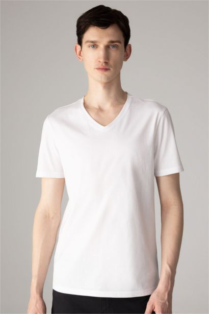 Slim Fit V-Neck Basic Short Sleeve T-Shirt