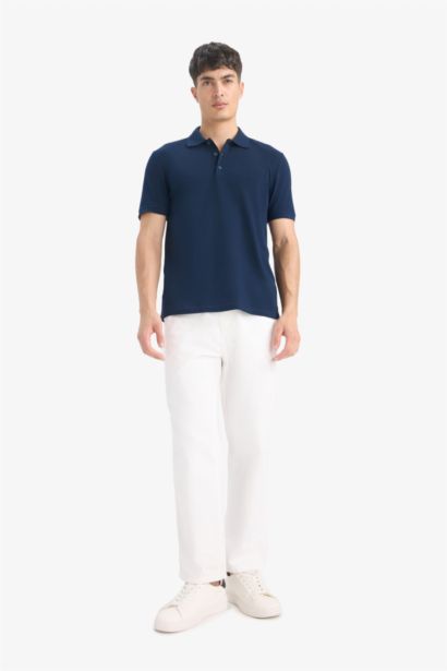 Regular Fit Pique Short Sleeve Polo T-Shirt