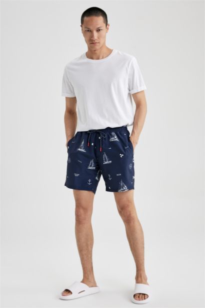 Short De Bain Tissé Coupe Régulière