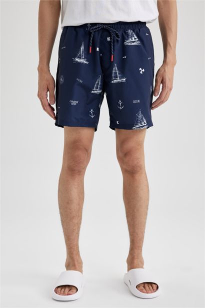 Short De Bain Tissé Coupe Régulière