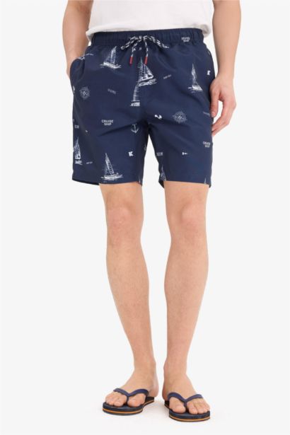 Regular Fit Printed Short Swim Shorts