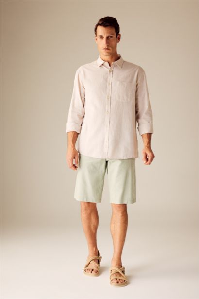 Рубашка стандартного кроя с длинным рукавом