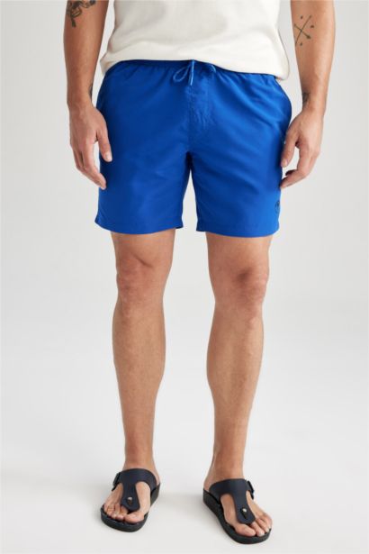 Short De Bain Tissé Coupe Régulière