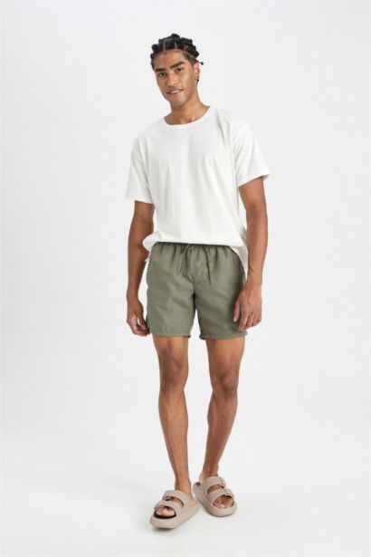 File Astarlı Kısa Boy Deniz Şortu