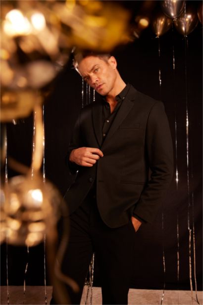 سترة بليزر سليم فيت مبطن