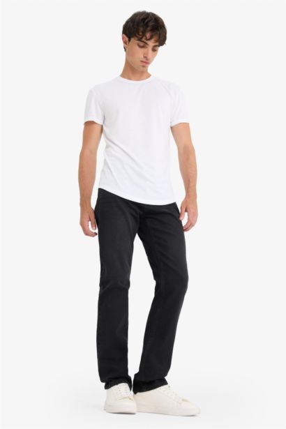 تيشيرت نص كم بيزك سادة قصة طويلة ورقبة مستديرة