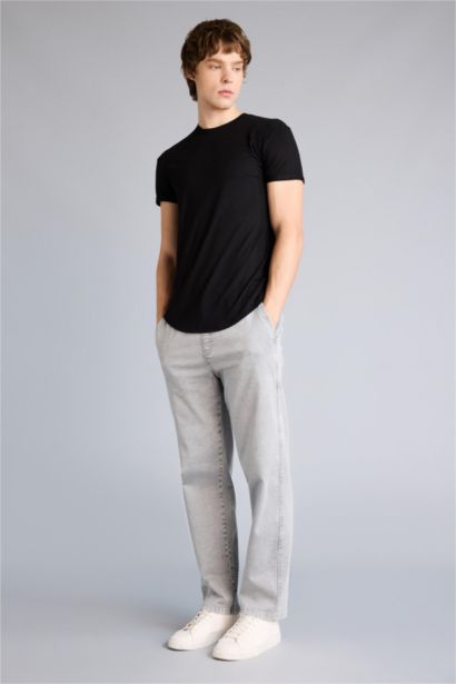 Long Muscle Fit Crew Neck Short Sleeve T-Shirt