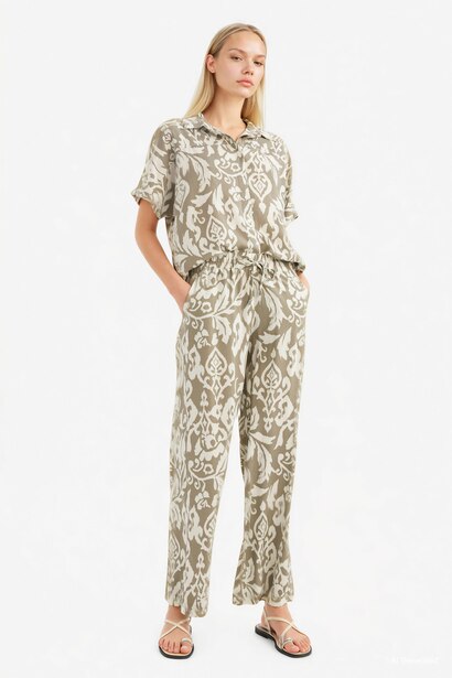 High Waist Wide Leg Trousers