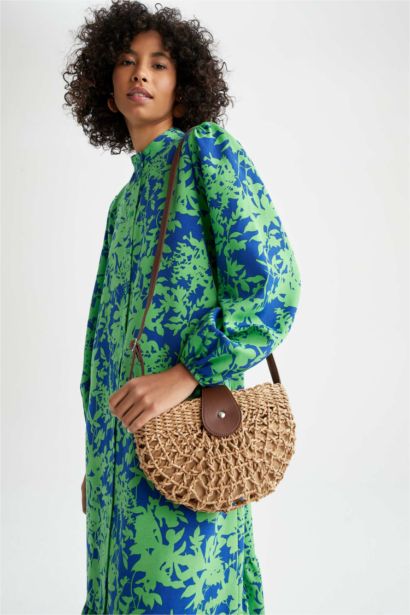 Kadın Hasır Çapraz Çanta