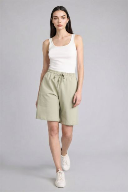 Regular Fit Normal bel Bermuda Şort