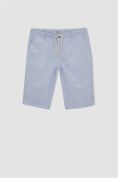 Бермуды стандартного кроя из льна