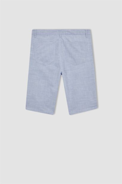 Бермуды стандартного кроя из льна