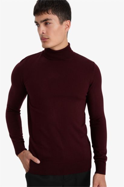 Slim Fit Turtleneck Knitwear Pullover