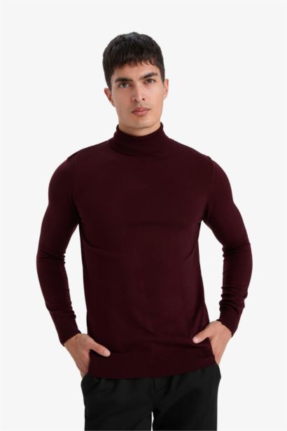 Slim Fit Turtleneck Knitwear Pullover