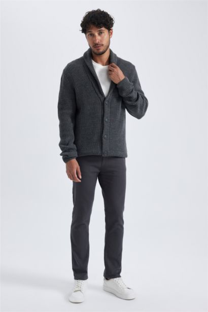 Standard Fit Shawl Collar Knitwear Cardigan