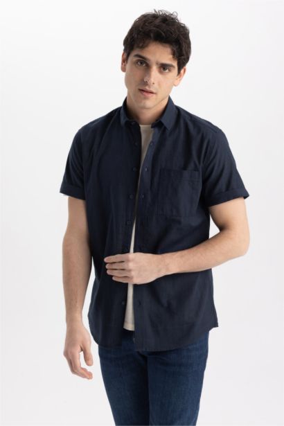 Chemise À Manches Courtes Et Col Polo Coupe Slim