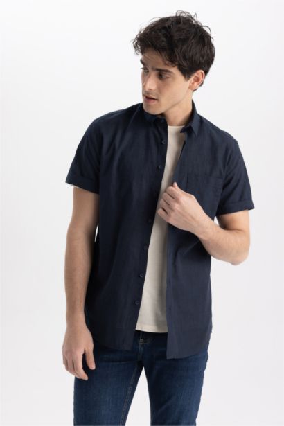 Chemise À Manches Courtes Et Col Polo Coupe Slim