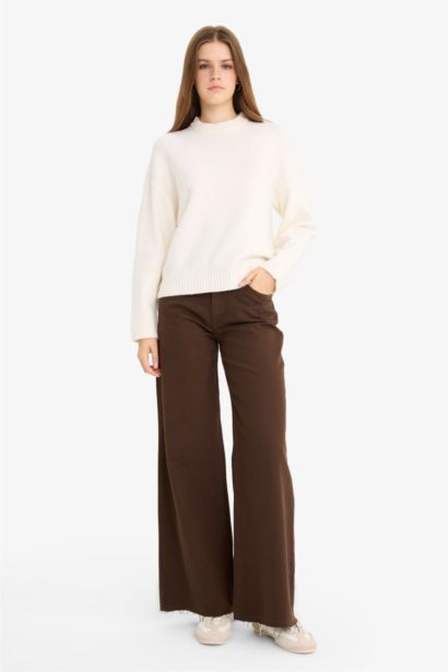 Oversize Loose Fit Crew Neck Knit Pullover