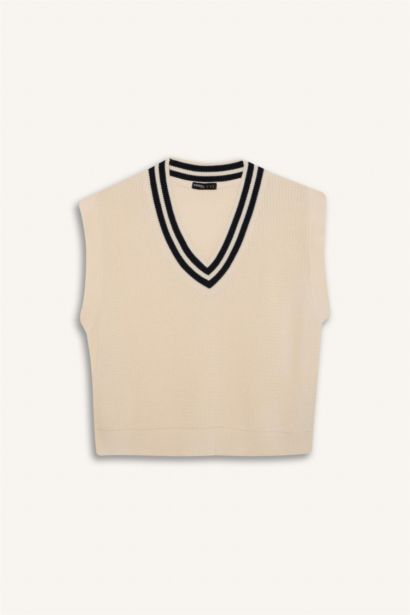 Oversize Geniş Kalıp Bisiklet Yaka Triko Süveter