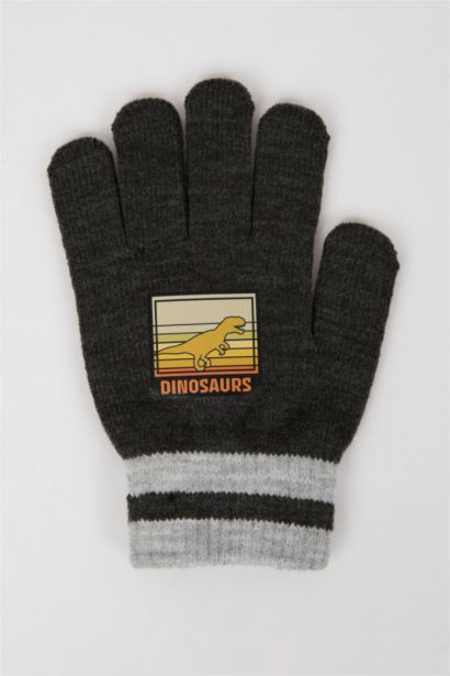 Erkek Çocuk Baskılı Triko Eldiven