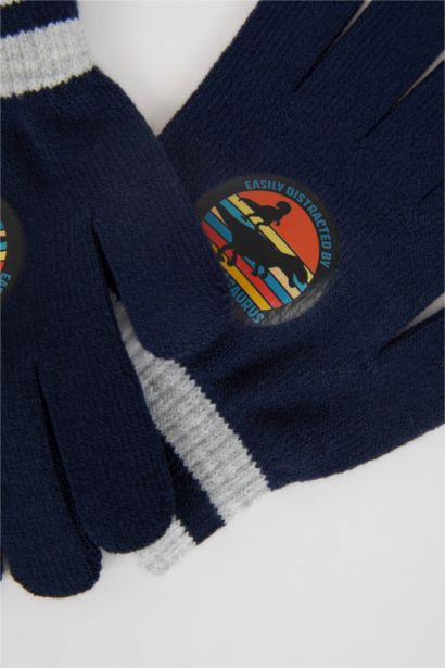 Boy Knitwear Printed Gloves