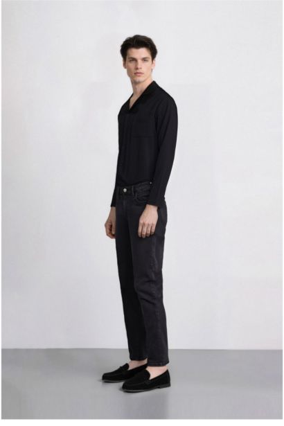 بنطلون جينز كارلو سكيني فيت برجل ضيق وخصر عادي