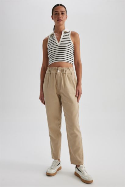Baggy Gabardine  Cotton Trousers